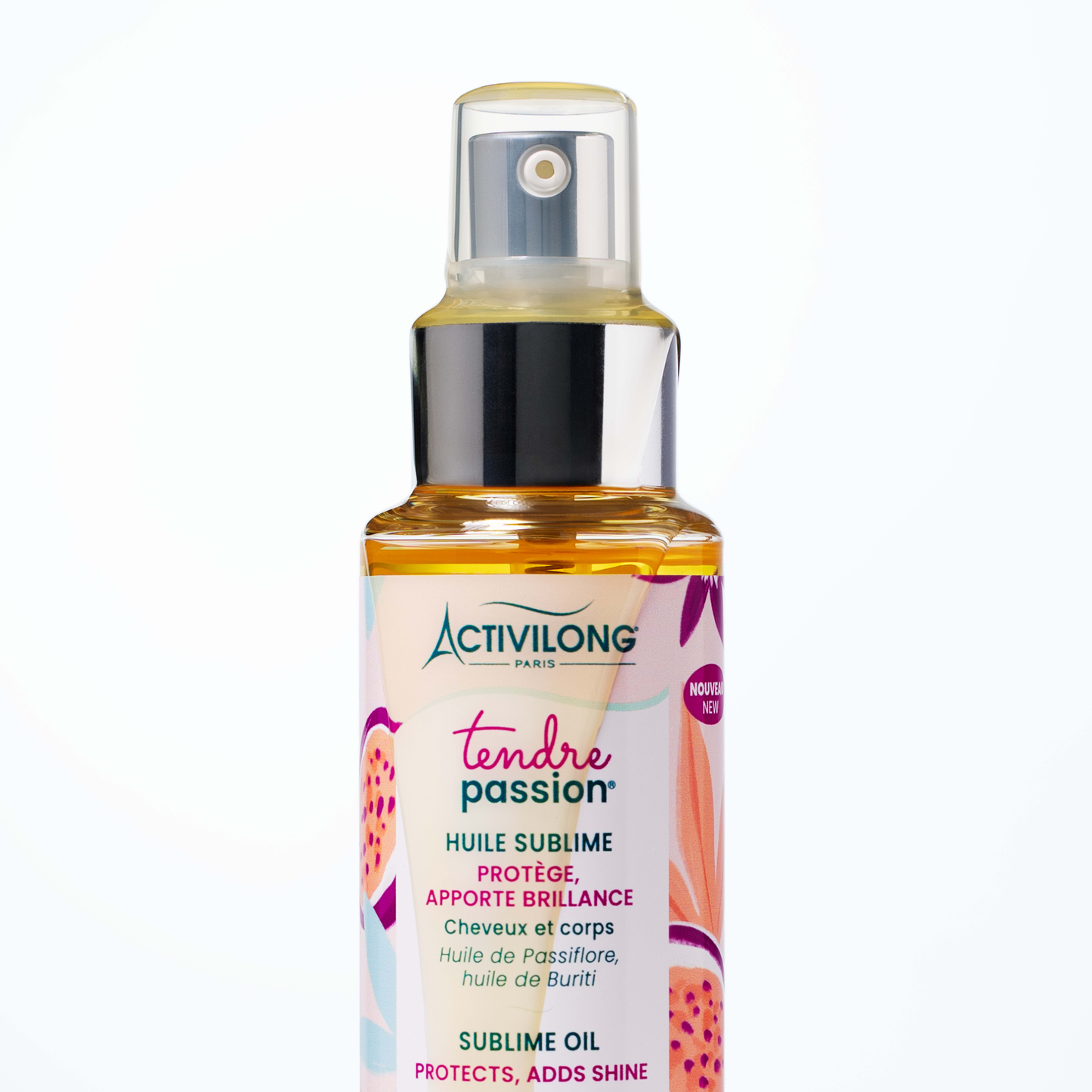 Packshot Lifestyle de l'Huile Sublime sur fond blanc