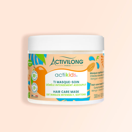 Packshot du masque-soin enfant de la gamme Actikids sur fond crème