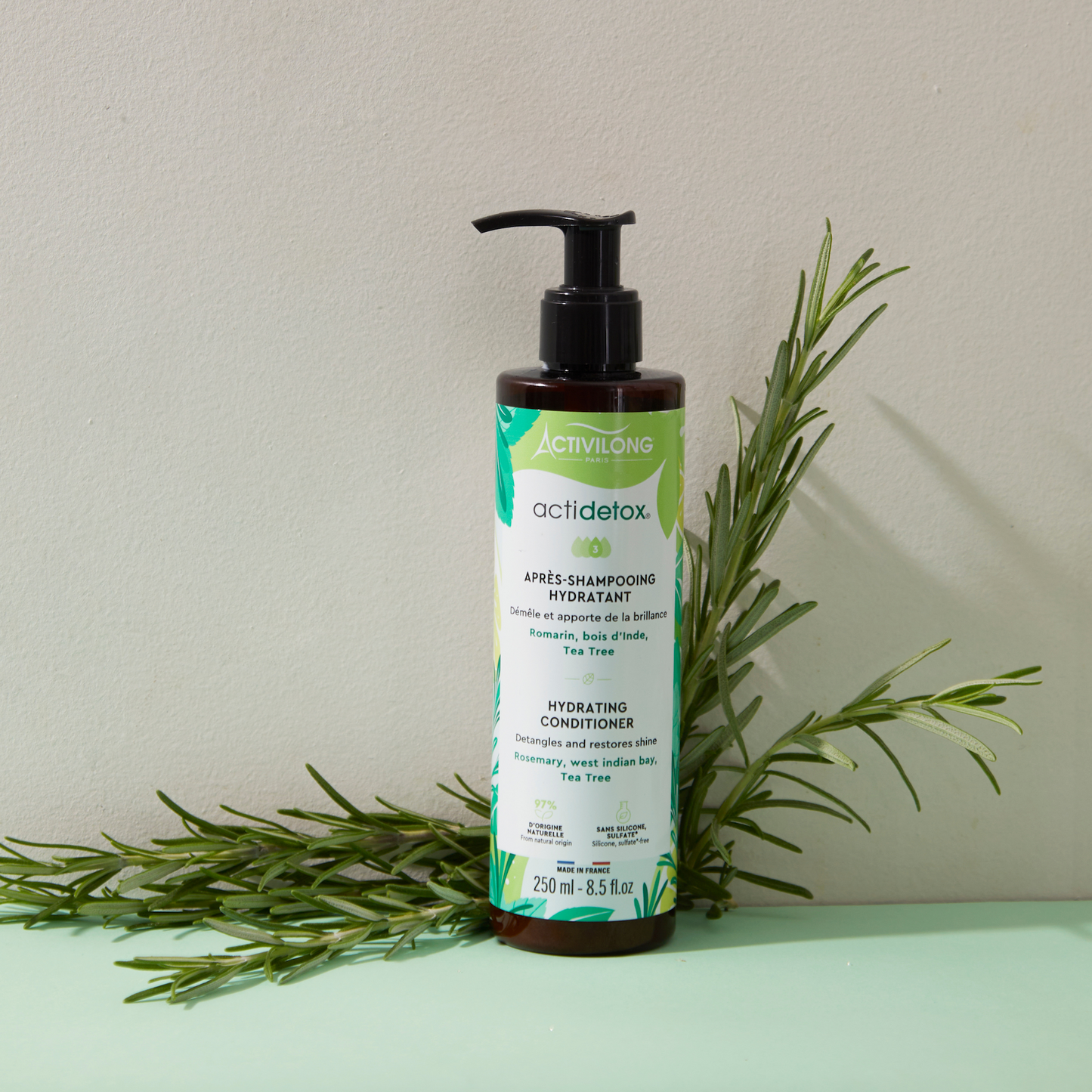 Après-shampoing démêlant Actidetox pour cheveux frisés et crépus