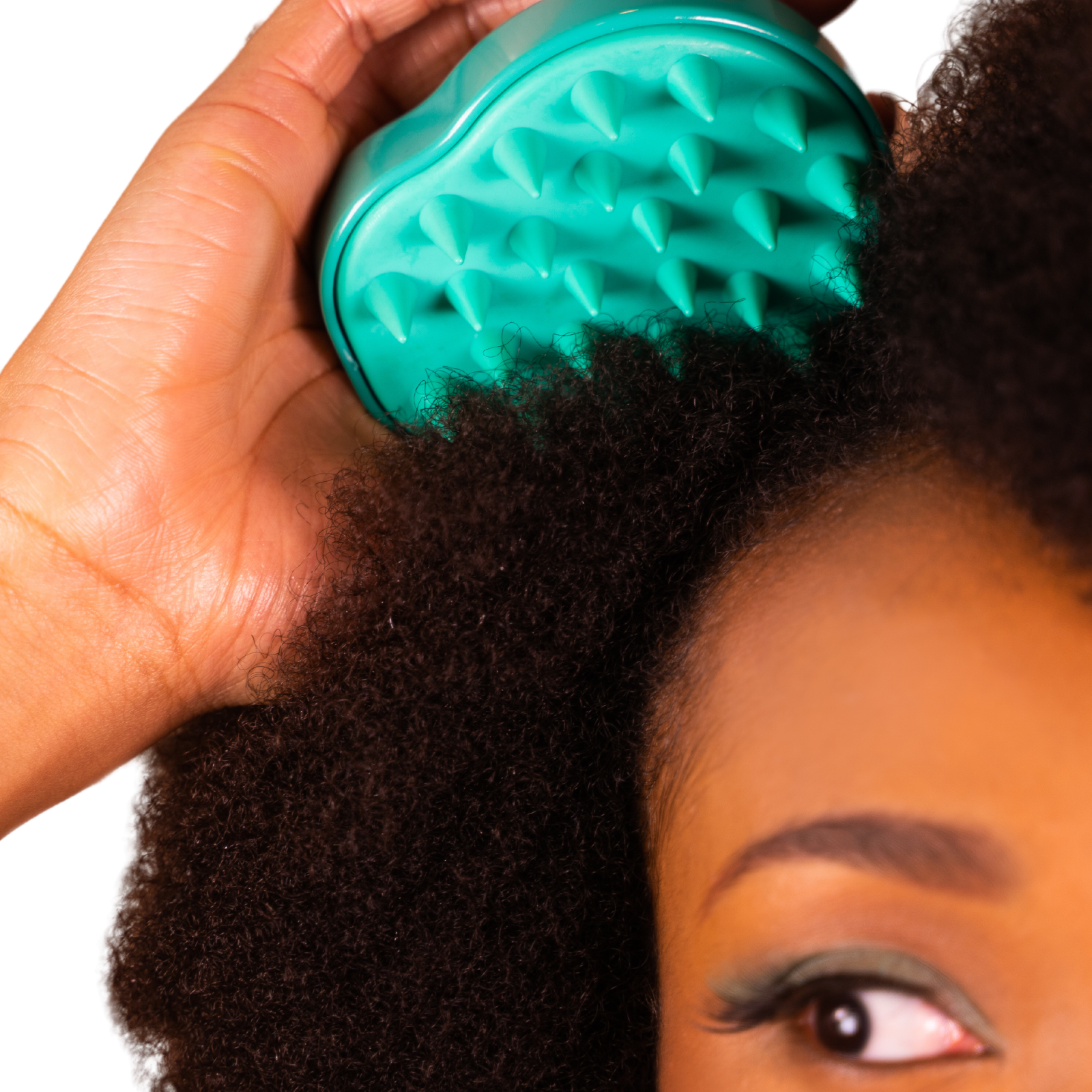 BROSSE MASSANTE pour Cheveux en Silicone Cuir Chevelu + Shampoing