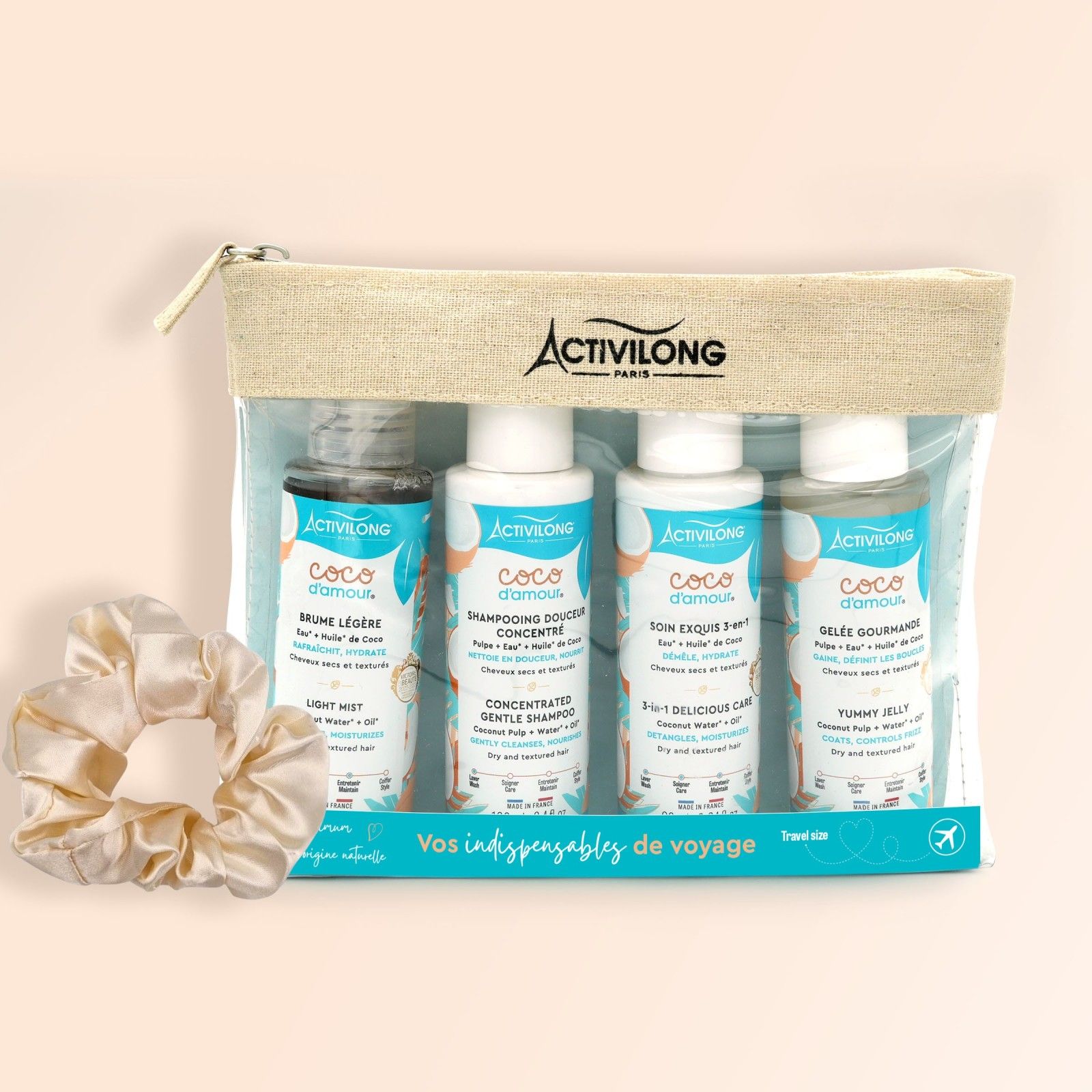 Coco D'Amour Travel Kit - Essential Coconut-Enriched Hair Care | Activilong