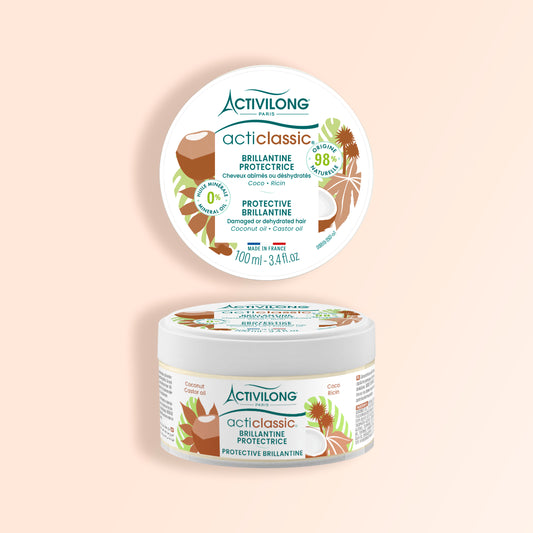 Packshot de la Brillantine Coco Ricin sur fond beige