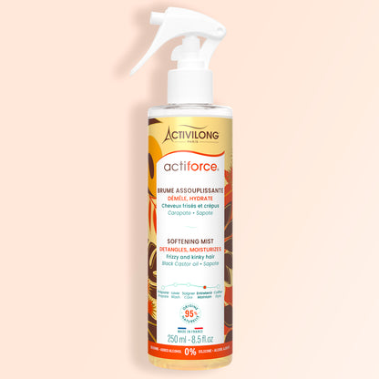 Packshot de la Brume Assouplissante Actiforce sur fond crème