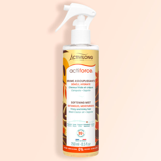 Packshot de la Brume Assouplissante Actiforce sur fond crème