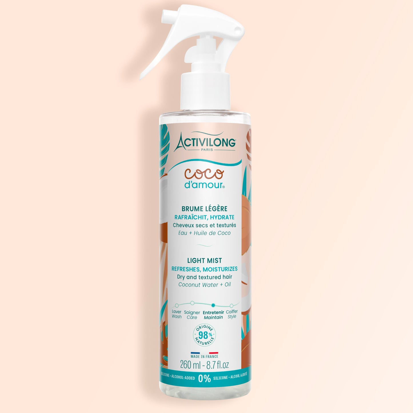 Packshot de la Brume Coco d'Amour sur fond crème