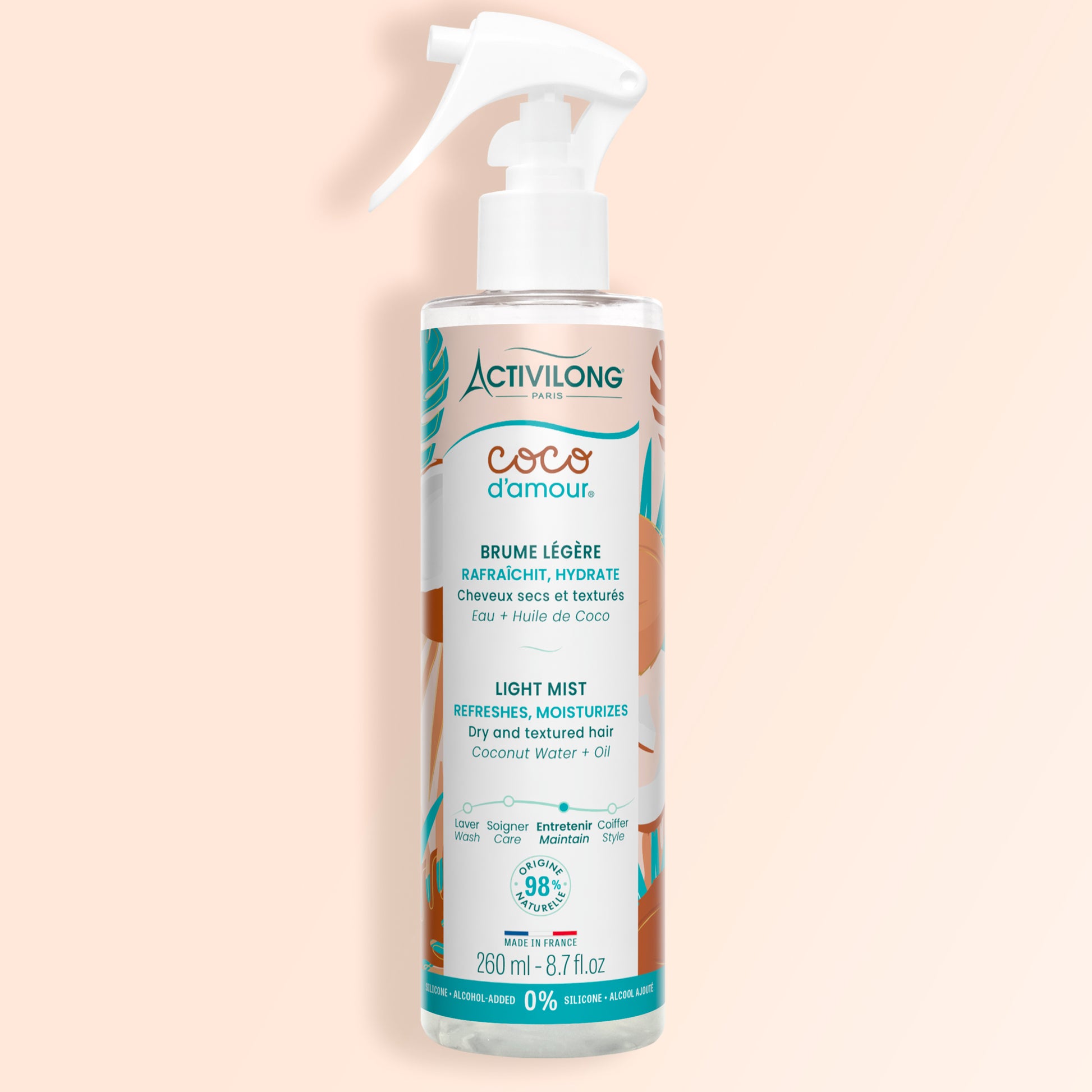 Packshot de la Brume Coco d'Amour sur fond crème