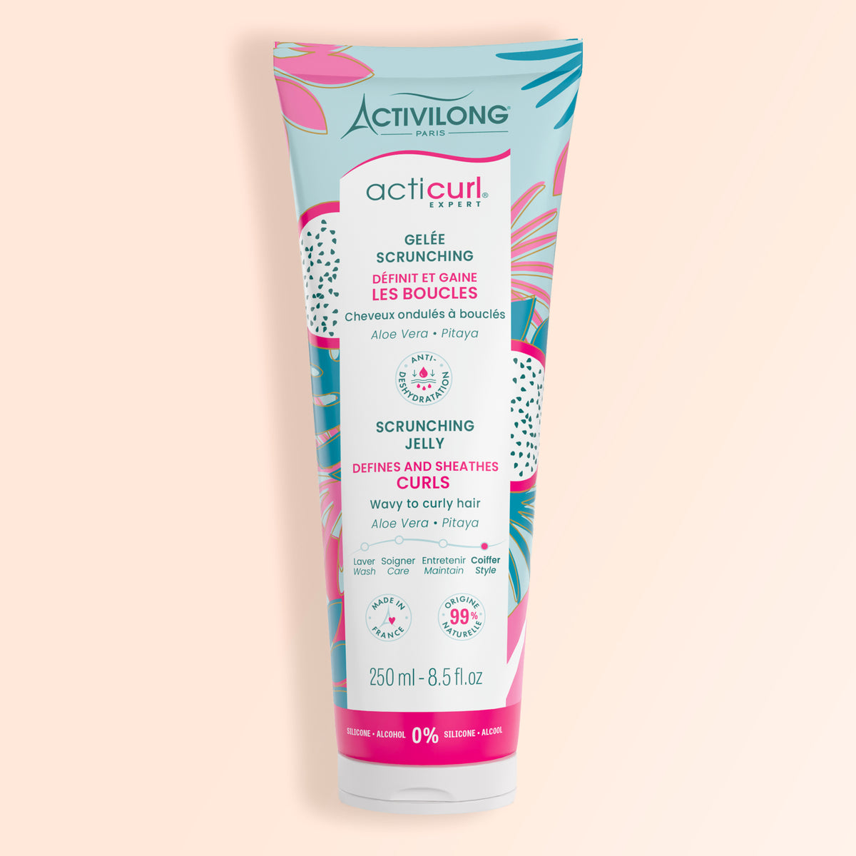 Packshot de la Gelée Scrunching Acticurl Expert sur fond beige