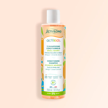 Packshot du flacon de 250 ml de Ti Shampooing Conditionneur Actikids sur fond crème