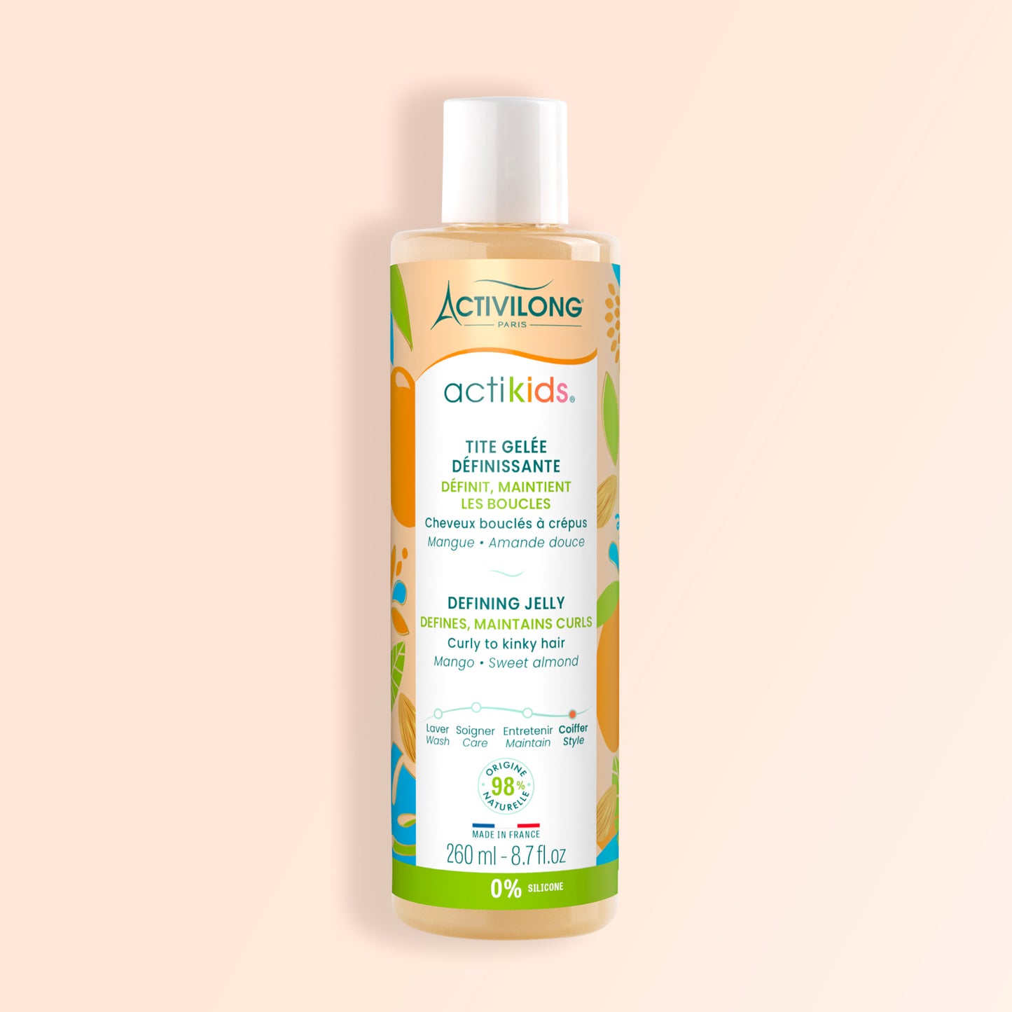 Packshot de la Tite Gelée Définissante Actikids sur fond crème