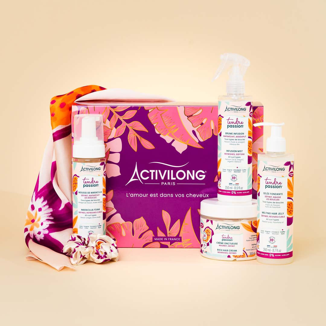Coffret Tendre Passion - Routine Coiffante Nutrition & Brillance - Cheveux Bouclés à Crépus