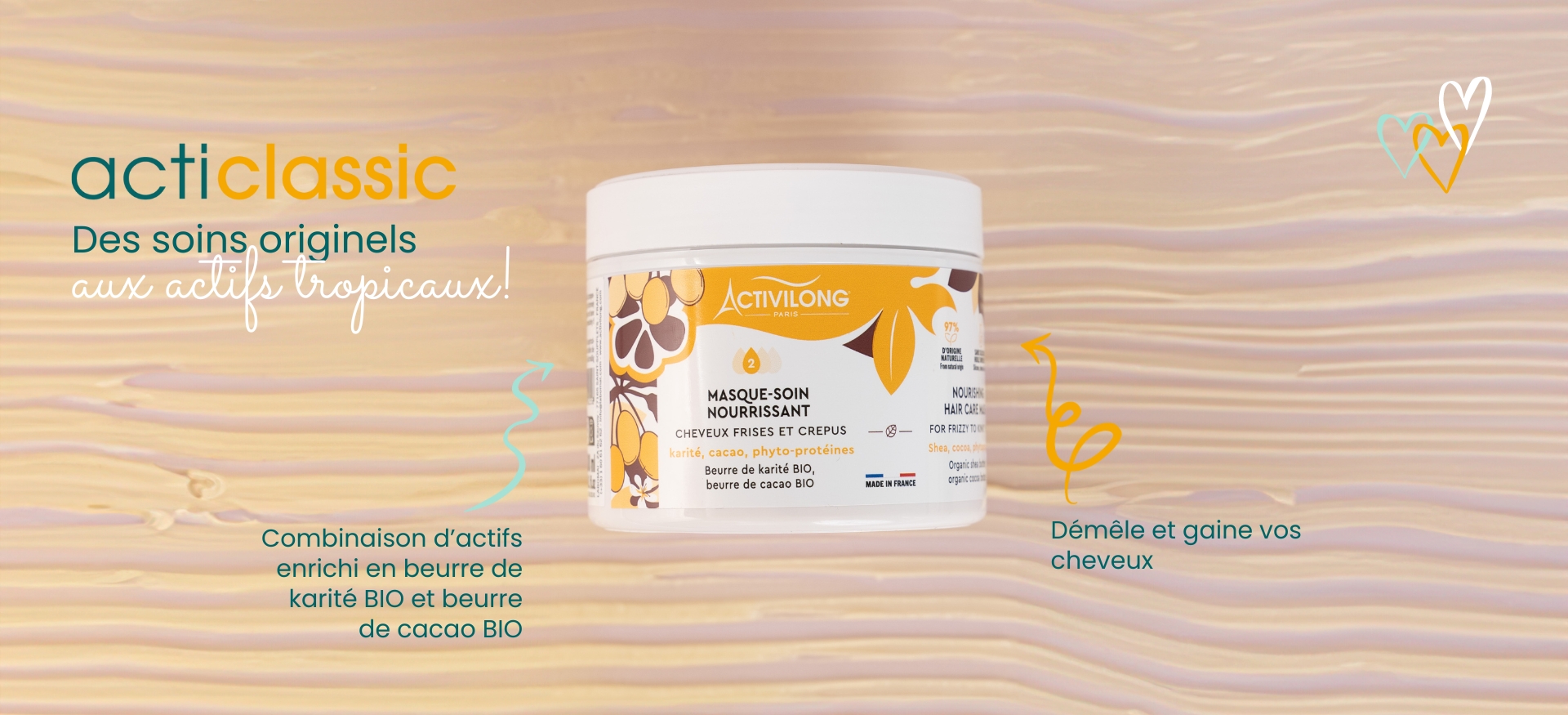 Masque-Soin Nourrissant Karité, cacao et phyto-protéines